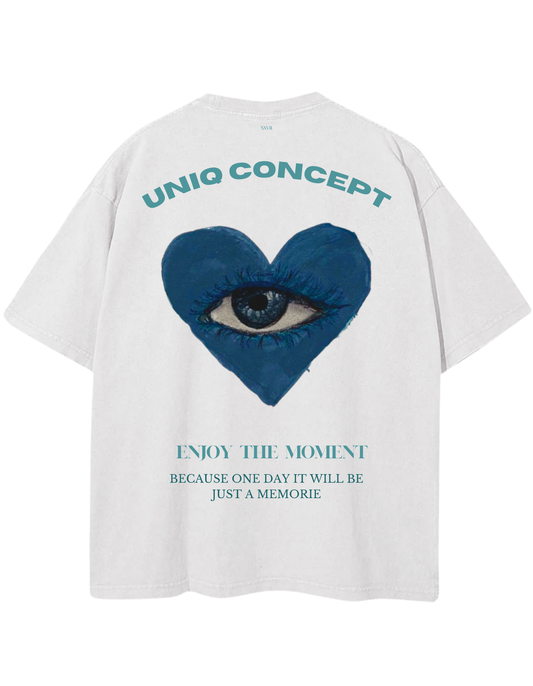 T-Shirt blanca "ENJOY THE MOMENT"